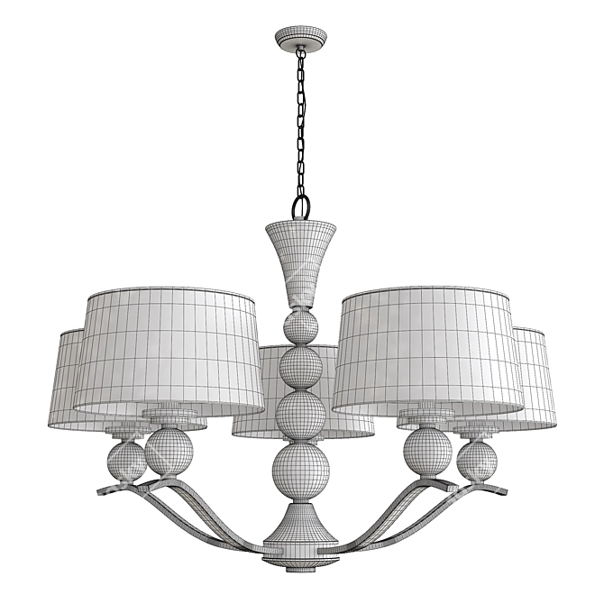 Elegant Crystal Chandelier 3D model image 2