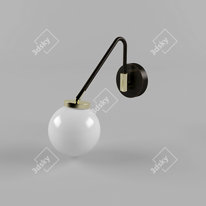 Compact Brass CTO Lighting 3D model image 1