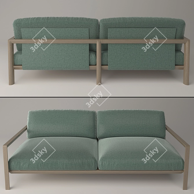 Elegant Linf Sofa & Etoile Side Table 3D model image 1