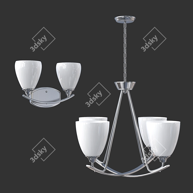 Stunning Stansbury Chandelier: Elegant, Contemporary, Luxurious 3D model image 1