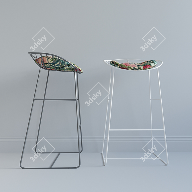 LYSTOK Bar Stool: Sleek and Stylish 3D model image 1