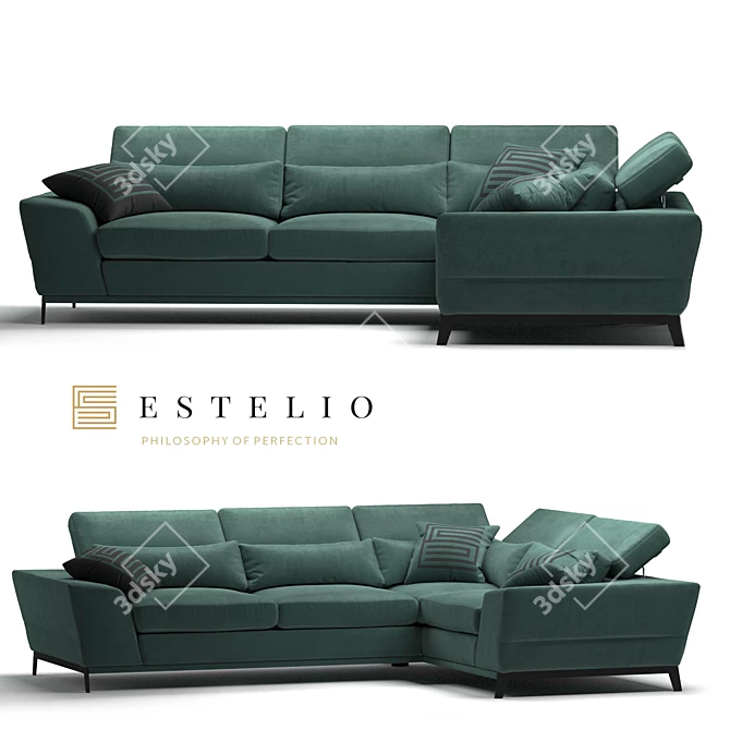 Estelio Boomer Modular Sofa 3D model image 1