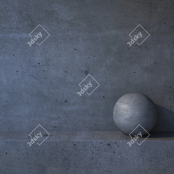 Seamless Concrete Wall Texture 3D model image 1