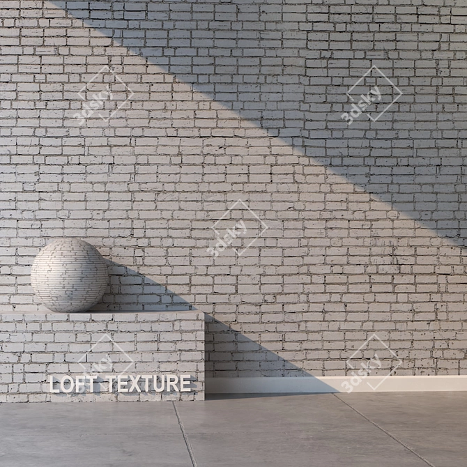 Seamless Brick Texture 3D model image 2