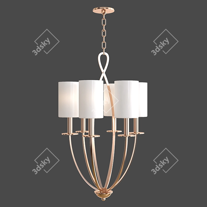 Elegant Castana Chandelier: 3D-Ready & Versatile 3D model image 1