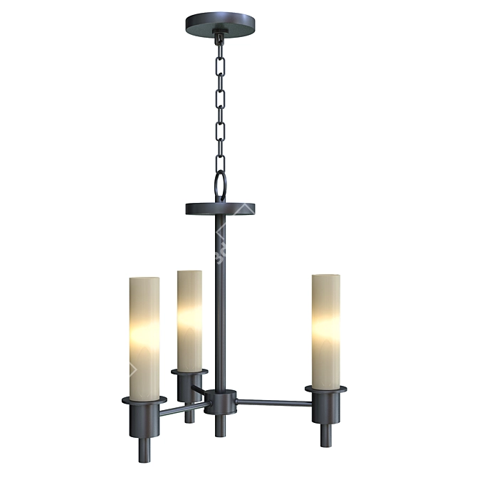 Elegant Oil-Rubbed Bronze Chandelier 3D model image 1