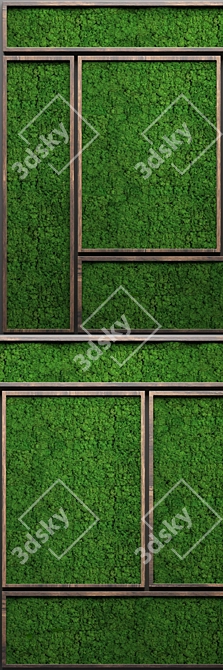 Natural Green Wall: Stabilized Moss 3D model image 2