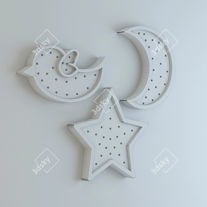 Eco-inspired Children's Nightlights by White Dreams Design 3D model image 3