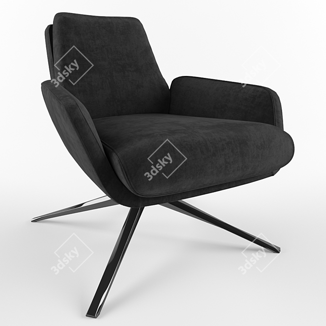 ErgoLux Chair: Modern Elegance & Supreme Comfort 3D model image 1