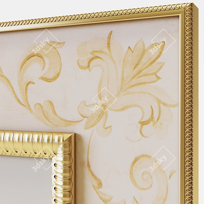 Francheska Mirror: Sculptural Elegance in Polyurethane 3D model image 2