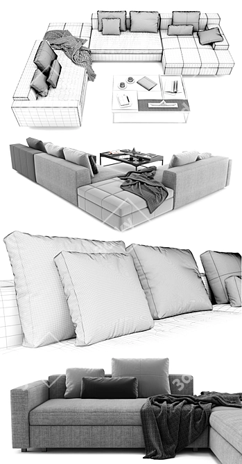 Modern Linteloo Madison Sofa 3D model image 3