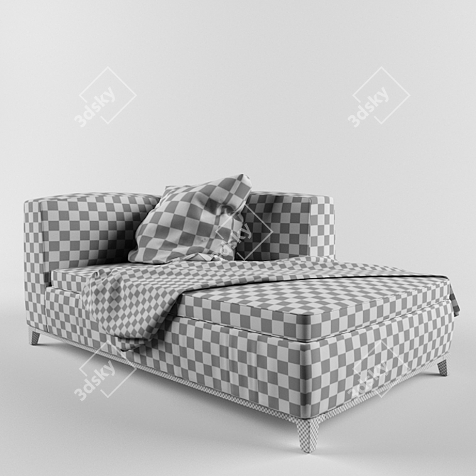 Michel Club Chaise: Elegant Design & Comfort 3D model image 2