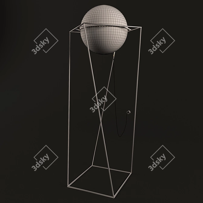 Stylish Floor Lamp with Vray  3D model image 2