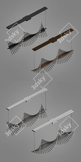 Elegant Element Pendant Light 3D model image 3