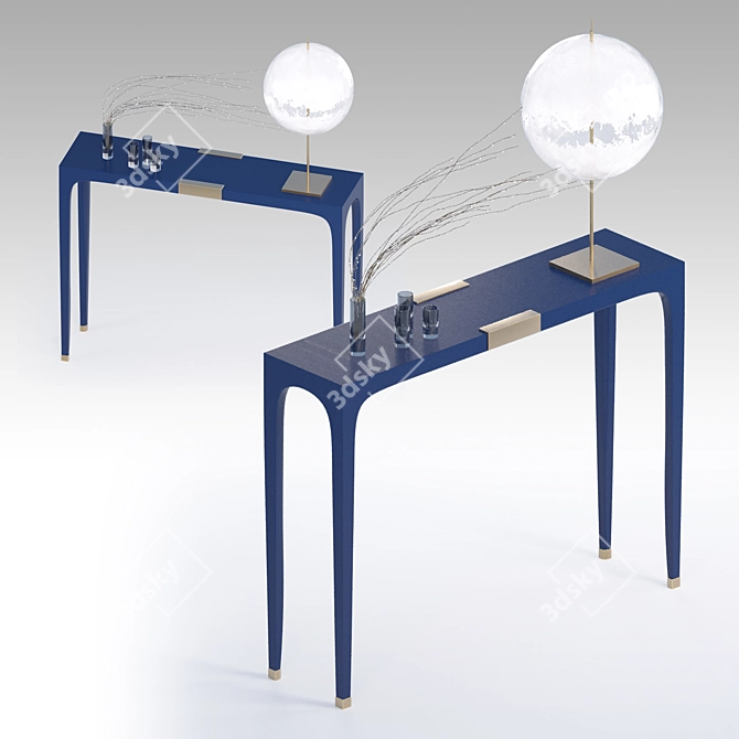 Elegant London Garden-inspired Console 3D model image 1