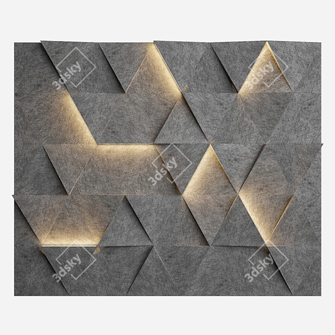 Versatile 3D Wall Panel 3D model image 1