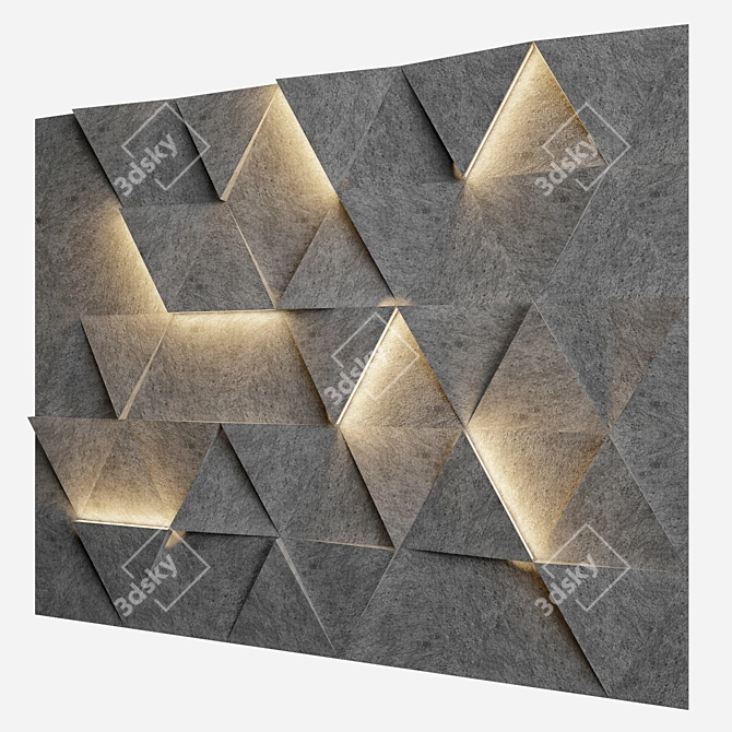 Versatile 3D Wall Panel 3D model image 2