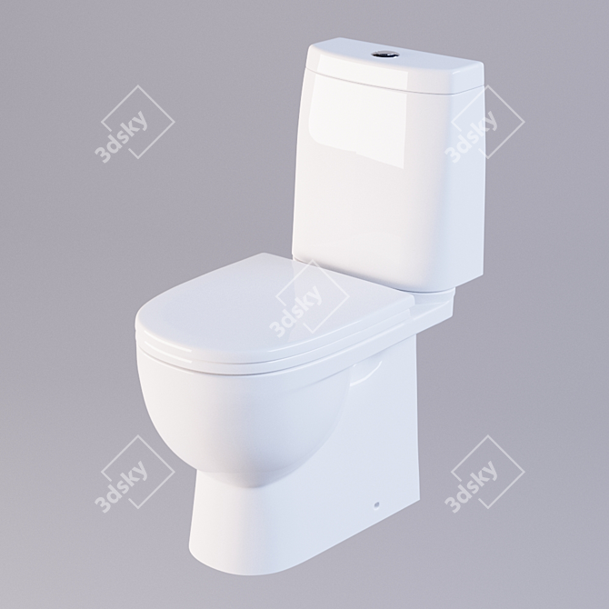 Sleek Fest Toilet Bowl 3D model image 1