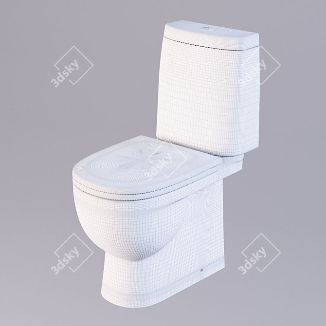 Sleek Fest Toilet Bowl 3D model image 2