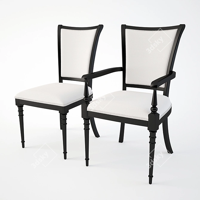 Elegant Goethe Chair: Timeless Design 3D model image 2