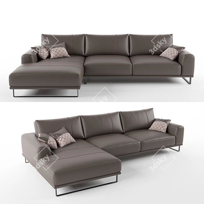 Versatile Space-Saving Sofas 3D model image 1