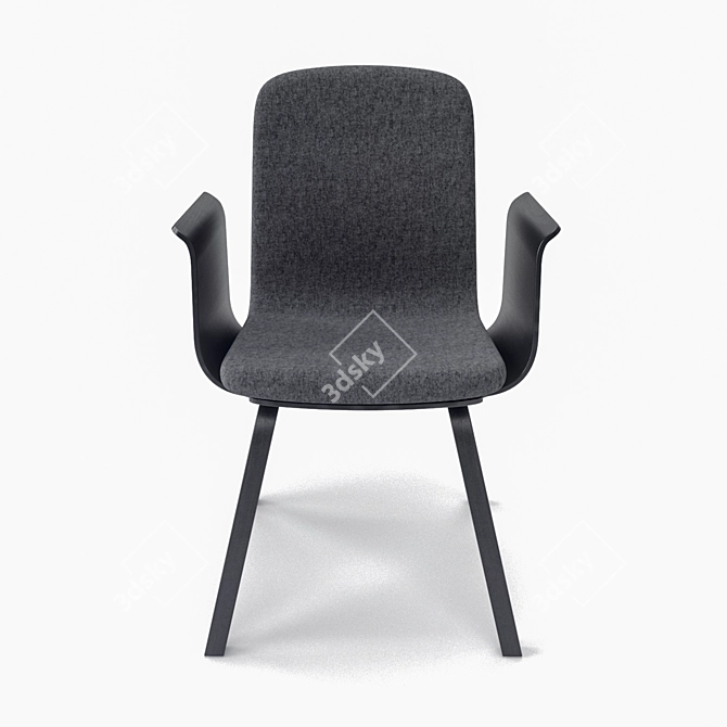 Bolia Hazel Chair: Sleek Design, Dark Grey Fabric 3D model image 2