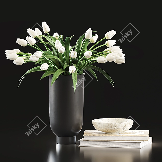 Luxurious Rug Collection: Vase, Palm & Coll 3D model image 7