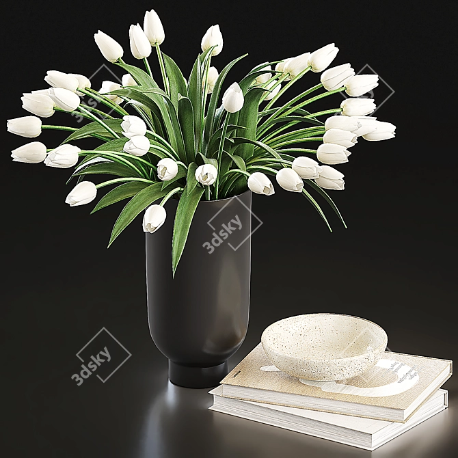 Luxurious Rug Collection: Vase, Palm & Coll 3D model image 12