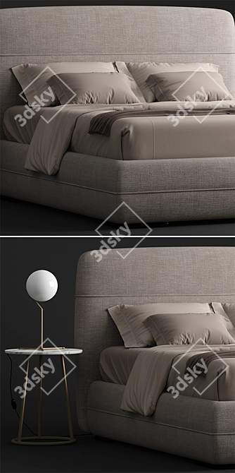 Mandarine Dream Bed 3D model image 2