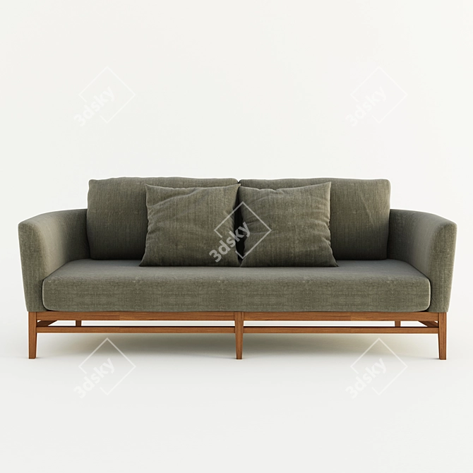 Sleek Modern Sofa Design 3D model image 2