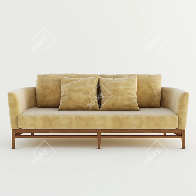 Sleek Modern Sofa Design 3D model image 3