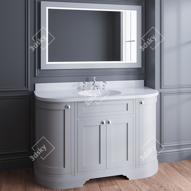 Burlington Bathroom Set - Elegant and Functional 3D model image 1