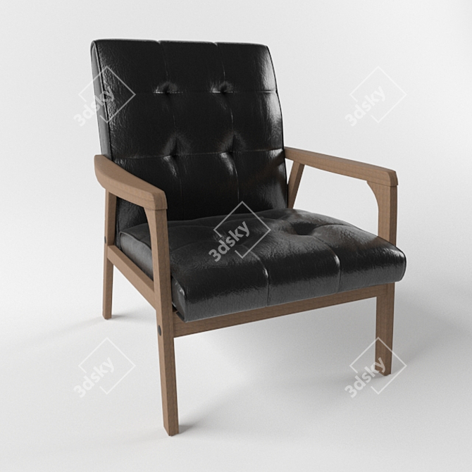 Elegant Ergonomic Chair 3D model image 1