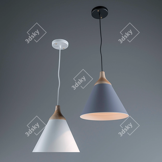 Elegant Lilla Pendant Lamps 3D model image 1