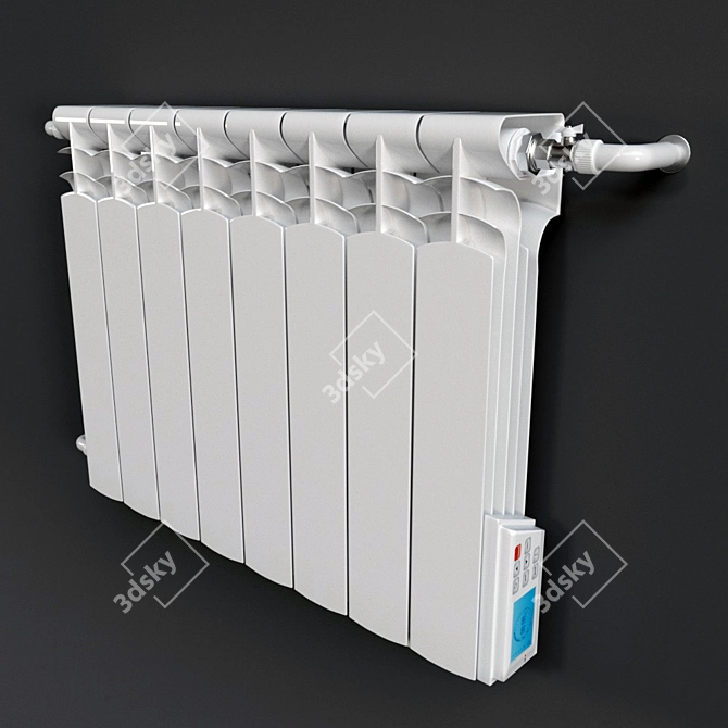 Wall-Mounted Electric Convector 3D model image 1