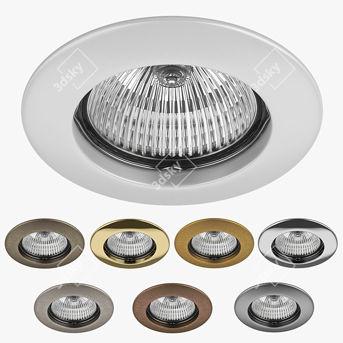 Teso fix Lightstar: Versatile Decorative Recessed Spotlight 3D model image 1