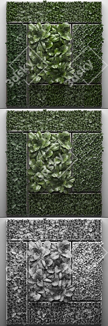 Green Wall Garden Module 3D model image 3