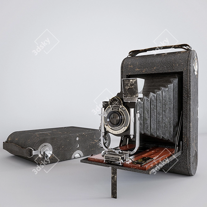 Vintage KODAK 1907 Automatic Camera 3D model image 2