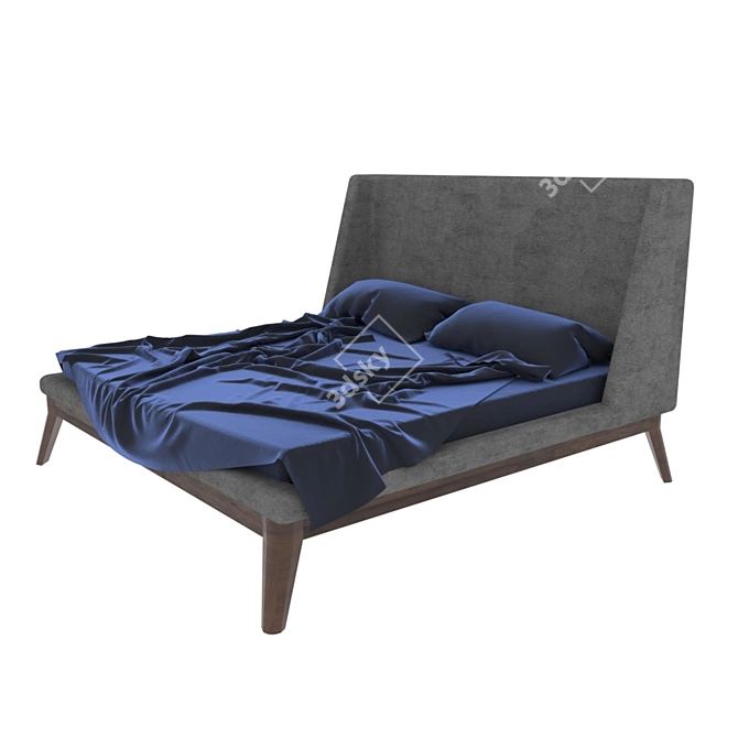 Contemporary Macchiato Bed 3D model image 1