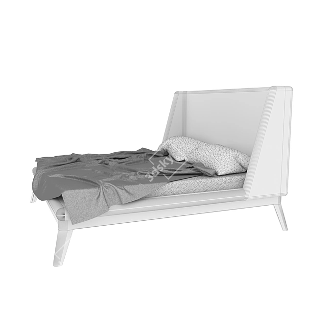 Contemporary Macchiato Bed 3D model image 2