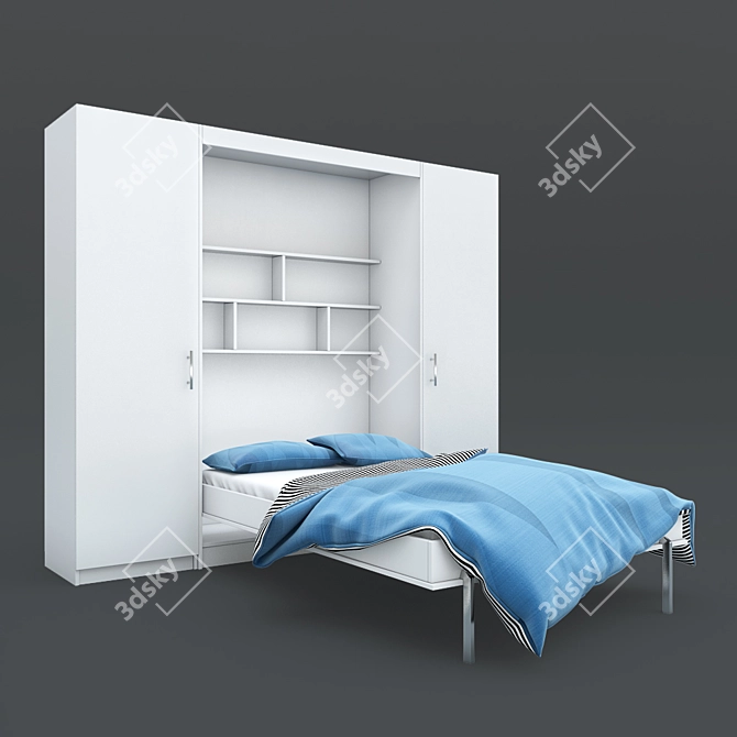 Space-Saving Closet Bed Practitioner 3D model image 1