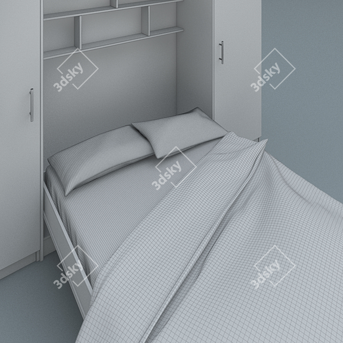 Space-Saving Closet Bed Practitioner 3D model image 3