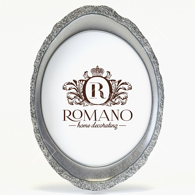 Elegance in Gold: Romano Home Mirror 3D model image 2