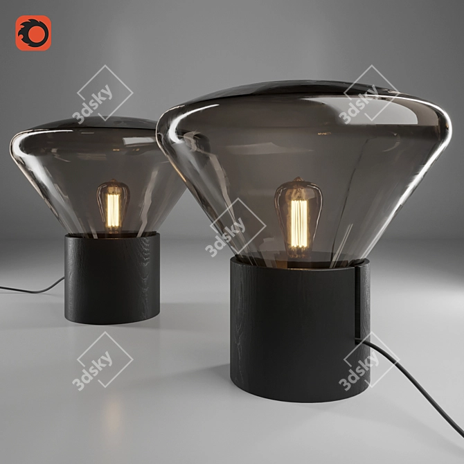 Brokis Muffins Oak Wood Lamp 3D model image 1