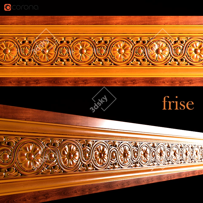 Elegant frise for exquisite interiors 3D model image 1