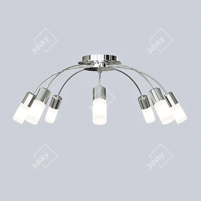 Recanati LSQ-2307-08: Stylish Glass Pendant with Nickel Finish 3D model image 1