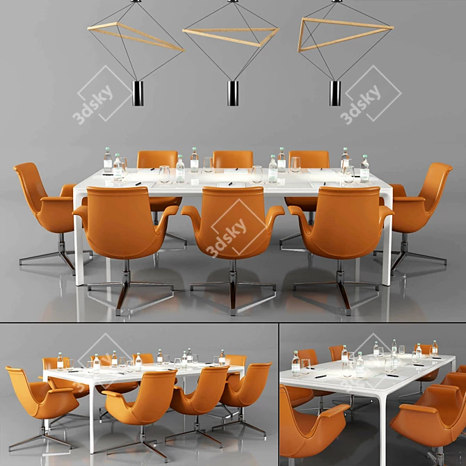 Sovet Slim Meeting Table Set 3D model image 1