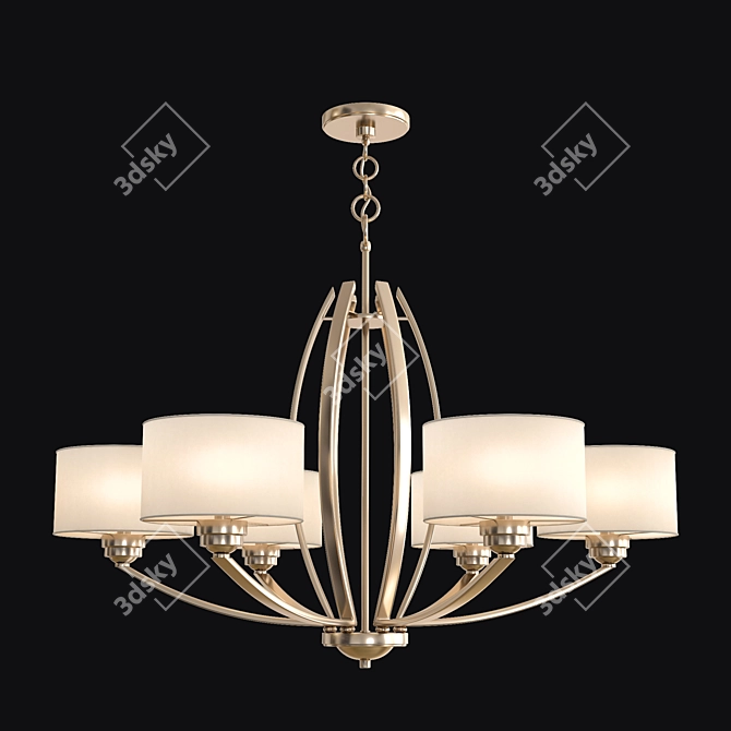 Elegant Crystal Chandelier 3D model image 1