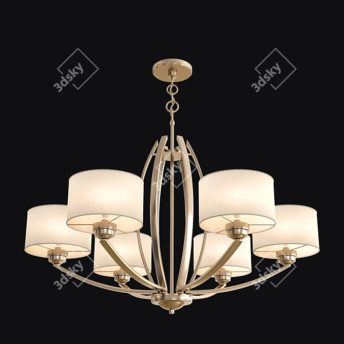 Elegant Crystal Chandelier 3D model image 2