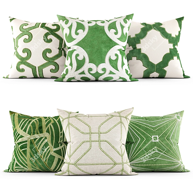 Elegant Home Accents: Decorative Pillows 3D model image 1